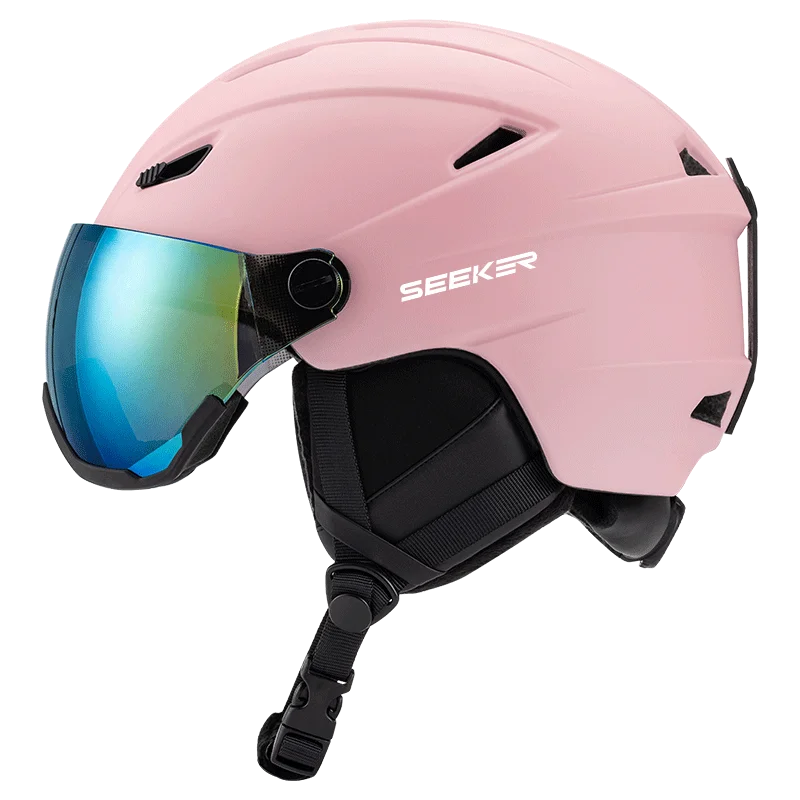 Ski Helmet Lens Integrated Anti-Fall And Anti-Impact   Snowboard And Double Board Ski Helmet Snow Helmet