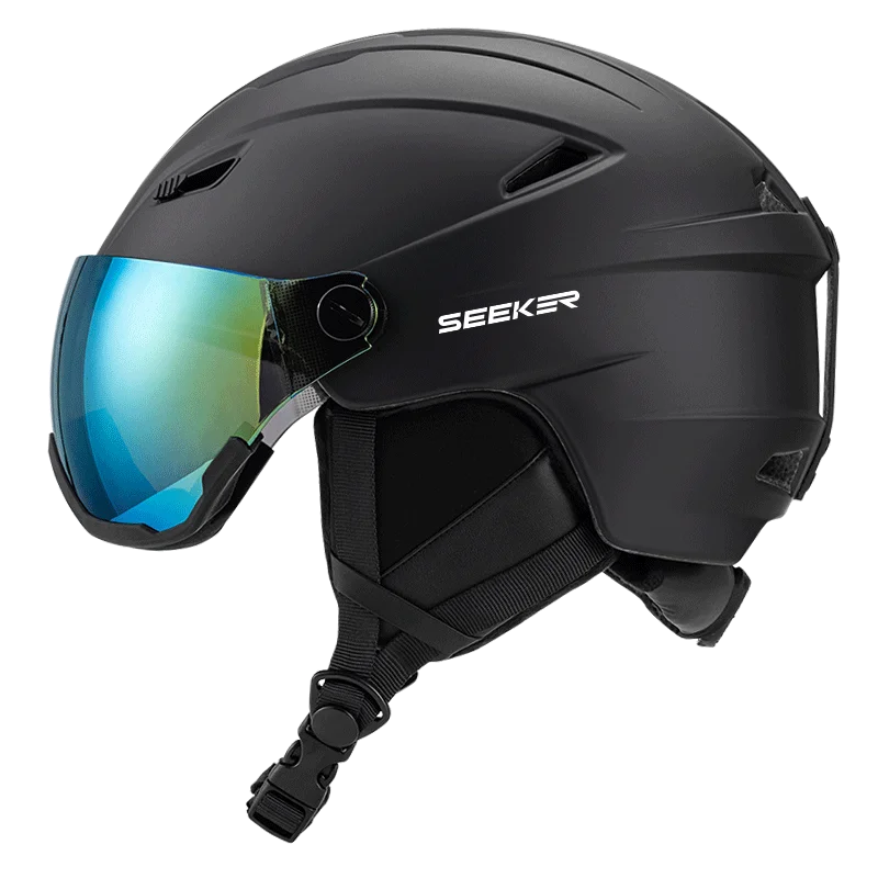 Ski Helmet Lens Integrated Anti-Fall And Anti-Impact   Snowboard And Double Board Ski Helmet Snow Helmet