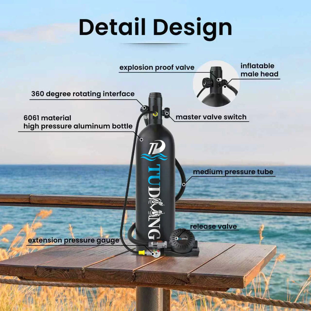 TUDIVING-2L Portable Scuba Tank Support