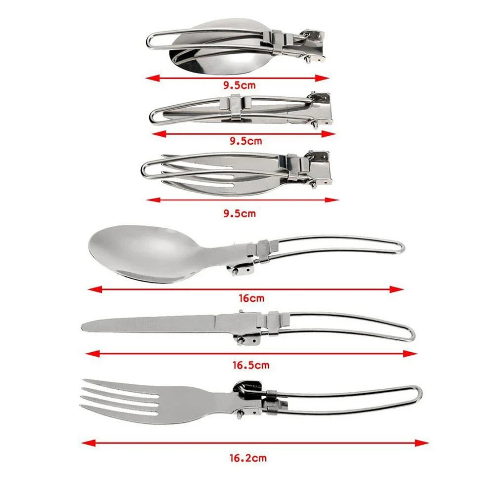 Camping Cookware Kit with Stove Outdoor Cooking Set