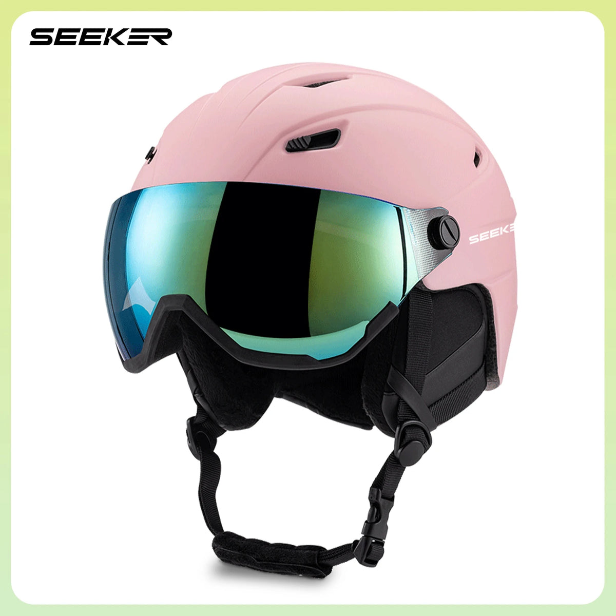 Helmet and Mirror Integrated Ski Helmet