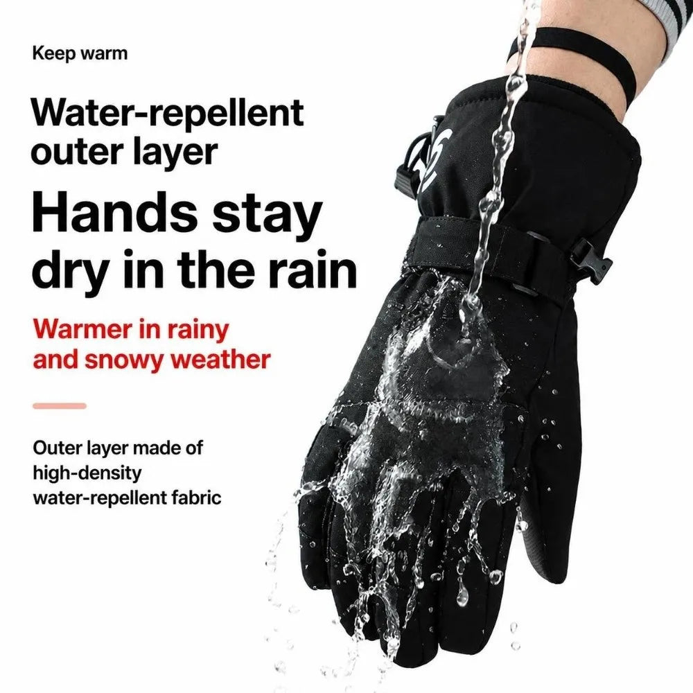Universal Windproof Skiing Gloves Cold-proof Thickened Snowboard Gloves Touch-screen Water Resistant Snow Gloves for Men Women