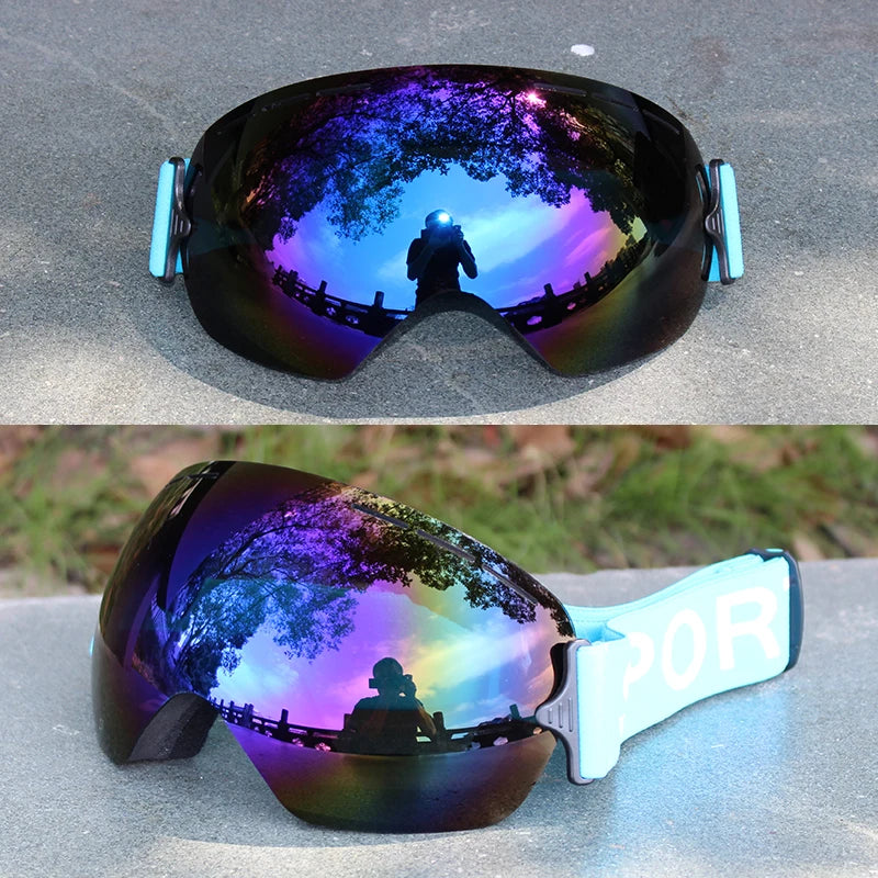 LIGHTWEIGHT Professional Ski Goggles Men UV400 Adult Anti-fog Snowboard Skiing Glasses Women Ultra-light Winter Snow Eyewear