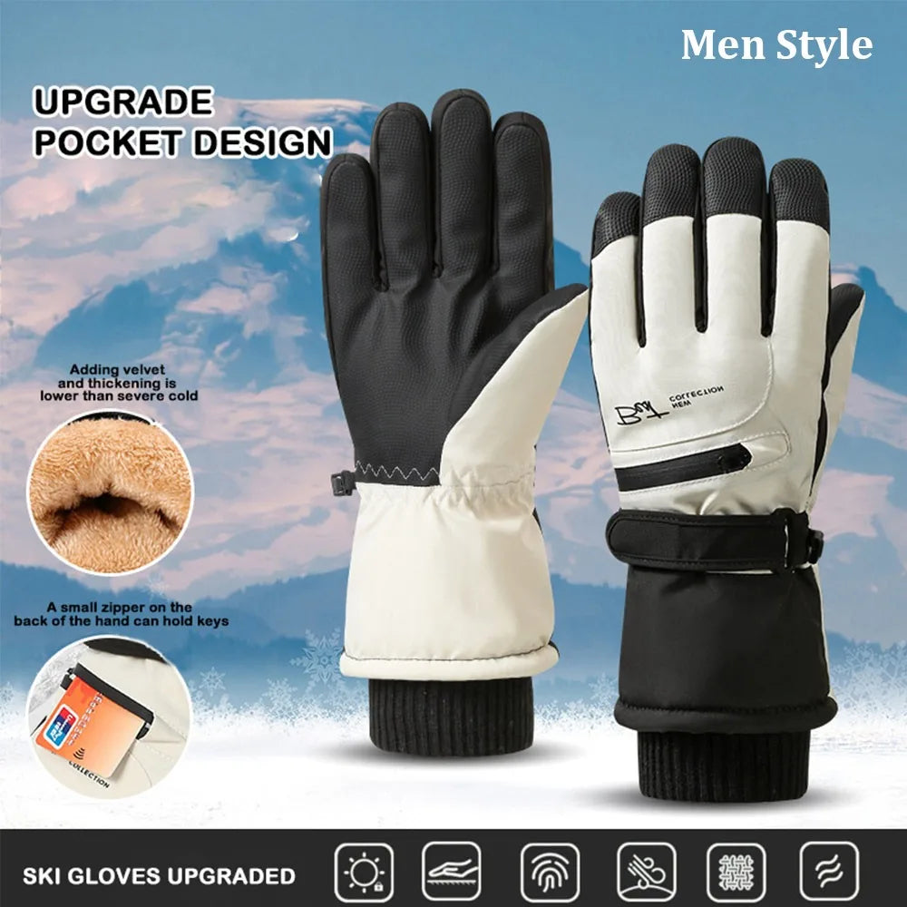 Windproof Skiing Gloves for Sports Cycling, Motocycle,Full Palm Gloves, Touch-screen