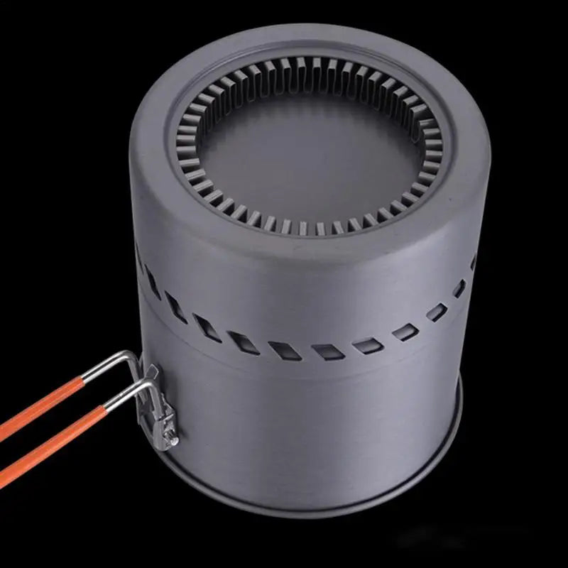 1.5L Outdoor Pot Camping Traveling Hiking Heat Collection Pot Campfire Cooking Tableware Camping Stove Portable Backpacking Pot