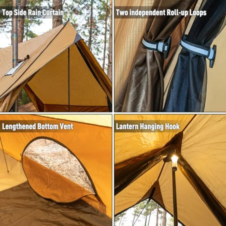 Tent Chalet Portable Wall Tent with Stove Jack