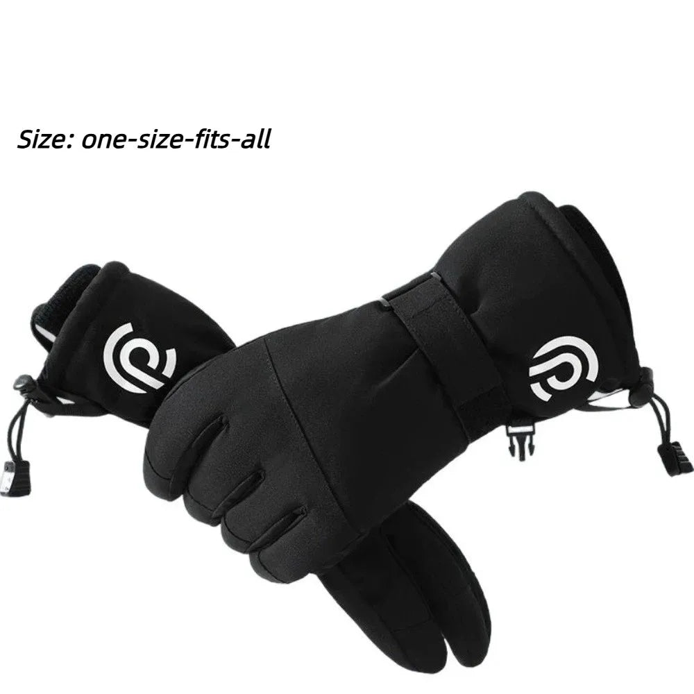 Universal Windproof Skiing Gloves Cold-proof Thickened Snowboard Gloves Touch-screen Water Resistant Snow Gloves for Men Women