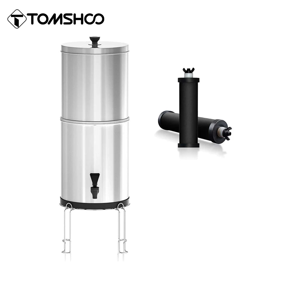 Tomshoo 9L / 11L Outdoor Gravity Water Filtration Bucket Water Filter System for Home Camping Hiking Emergency Preparedness