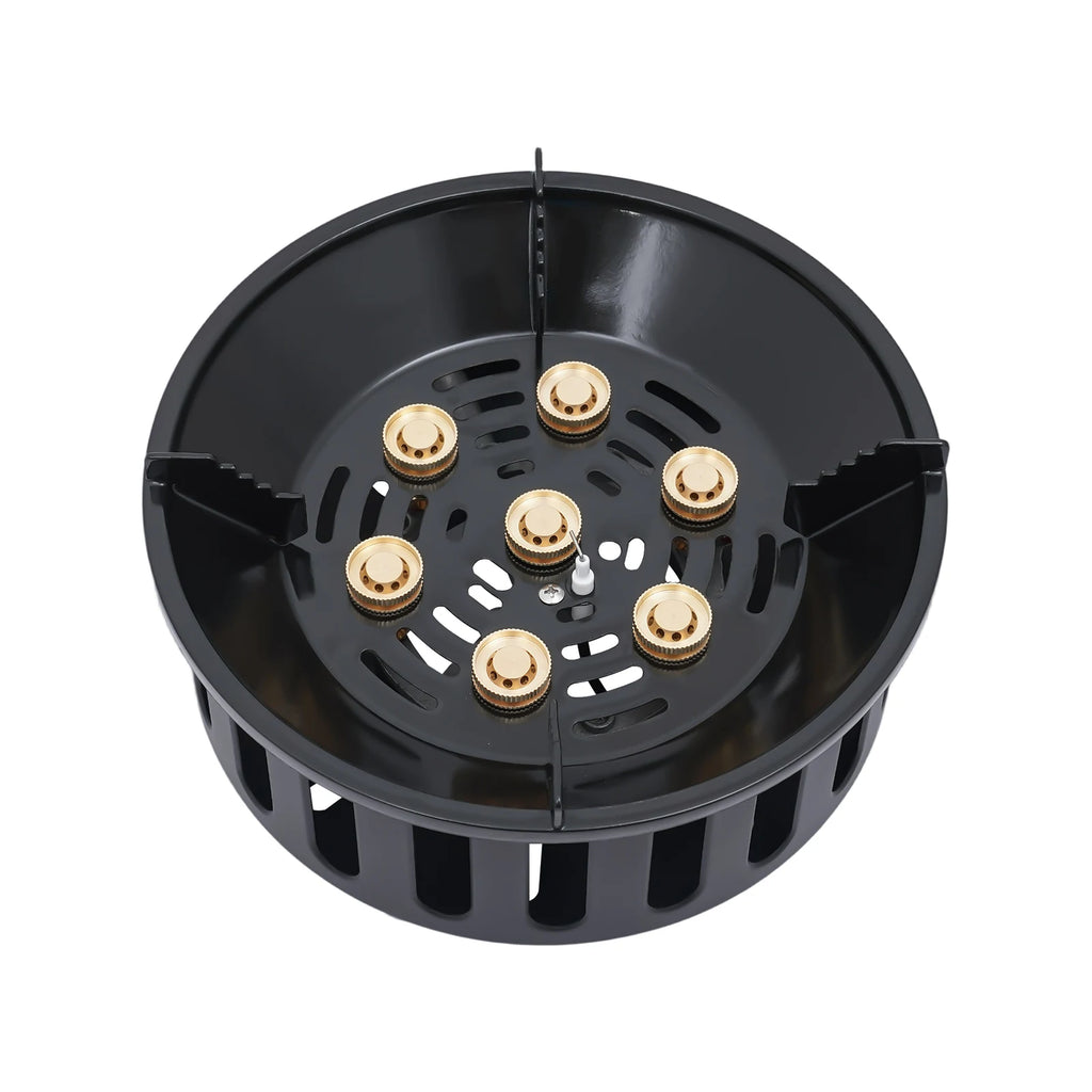 7-Core Camping Stove High-Power Strong Fire Portable Tourist Gas Burner Windproof Electronic Ignition Camping Equipment 21000W