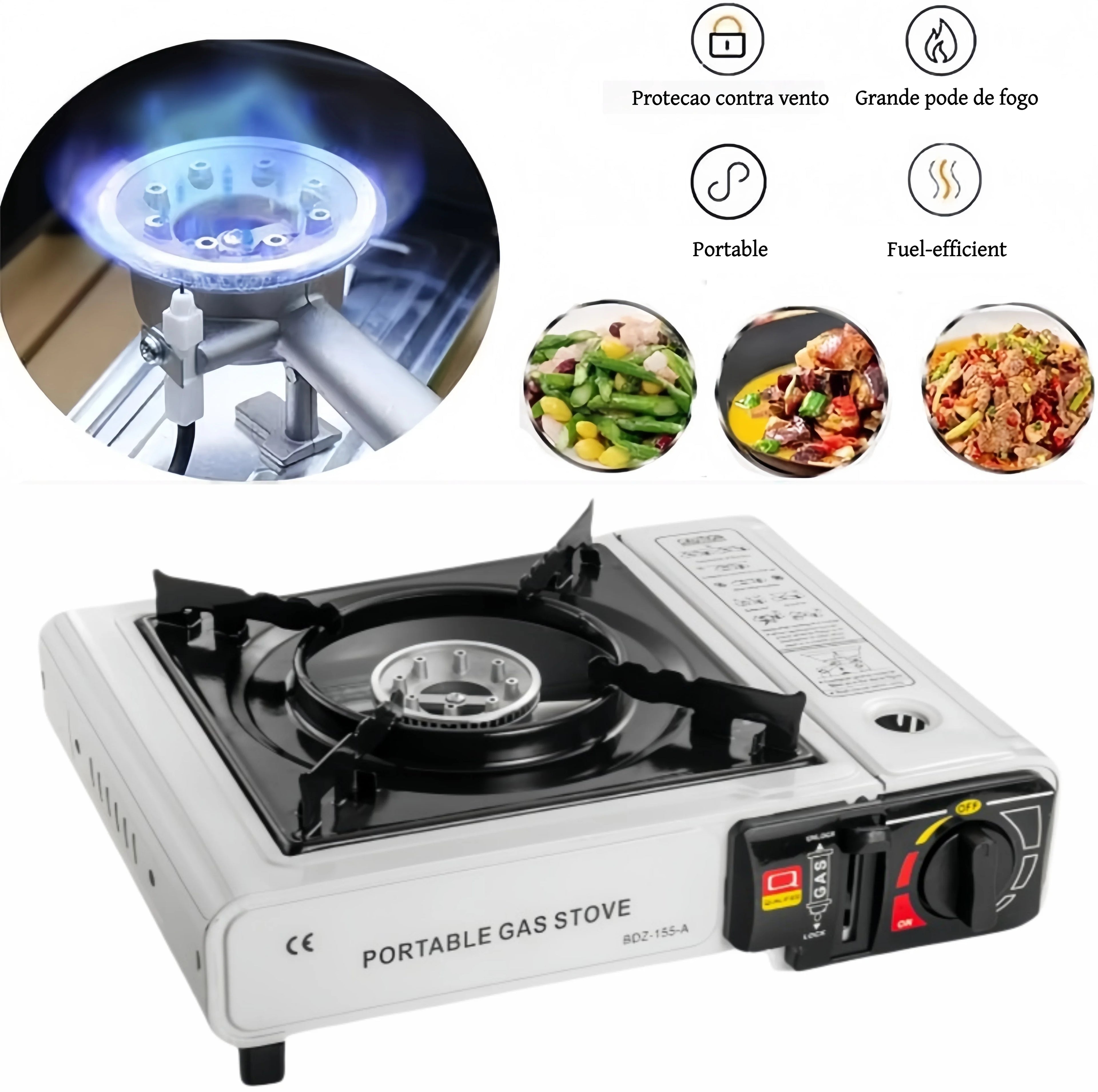 Portable camping barbecue stove, suitable for various activities such as camping and home cooking; lightweight cartridge stove