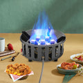 7-Core Camping Stove High-Power Strong Fire Portable Tourist Gas Burner Windproof Electronic Ignition Camping Equipment 21000W