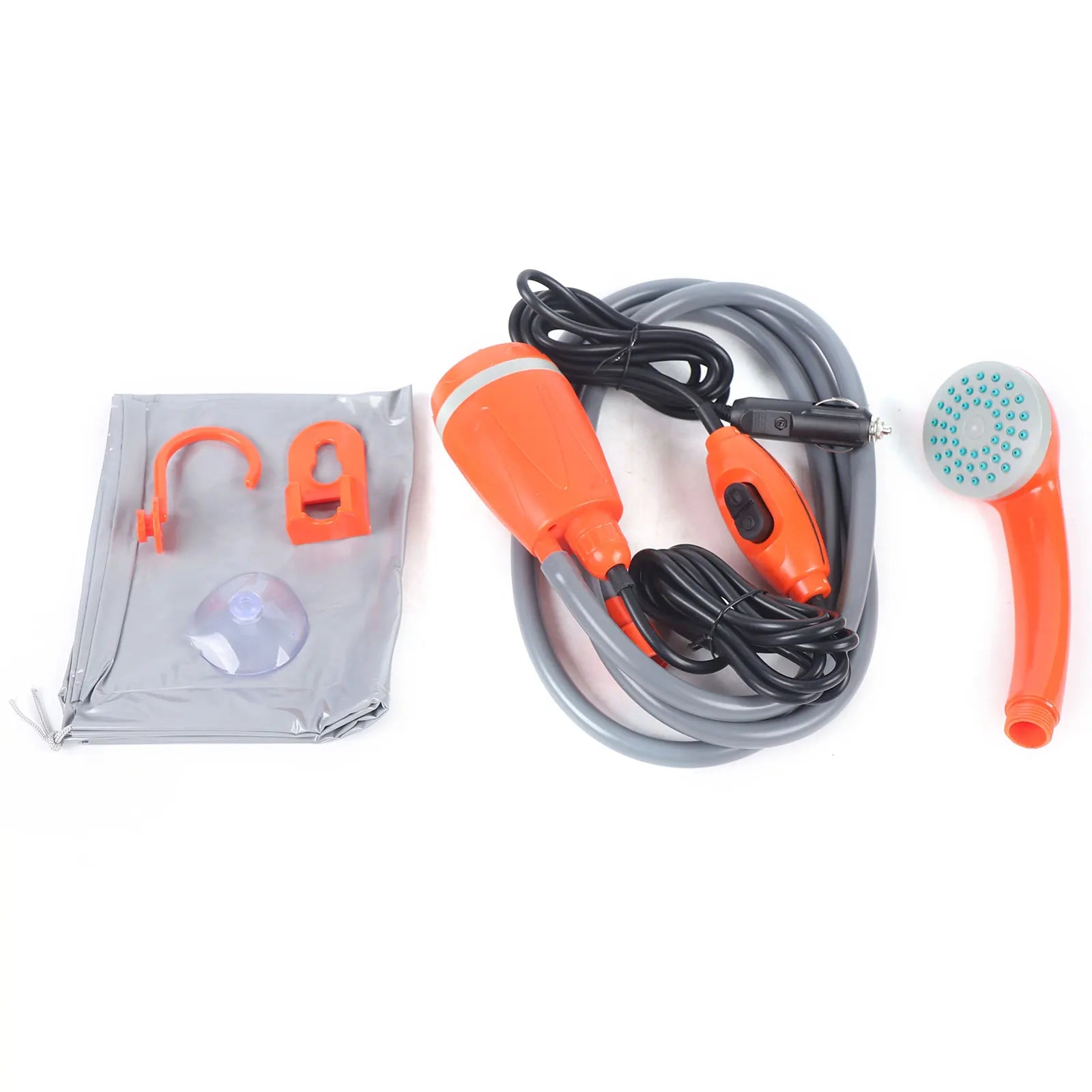 Portable Camping Shower with Long Power Cable 12V Water Shower 169.07oz/min Pump Effluent Rate Outdoor Showers Camping Trips