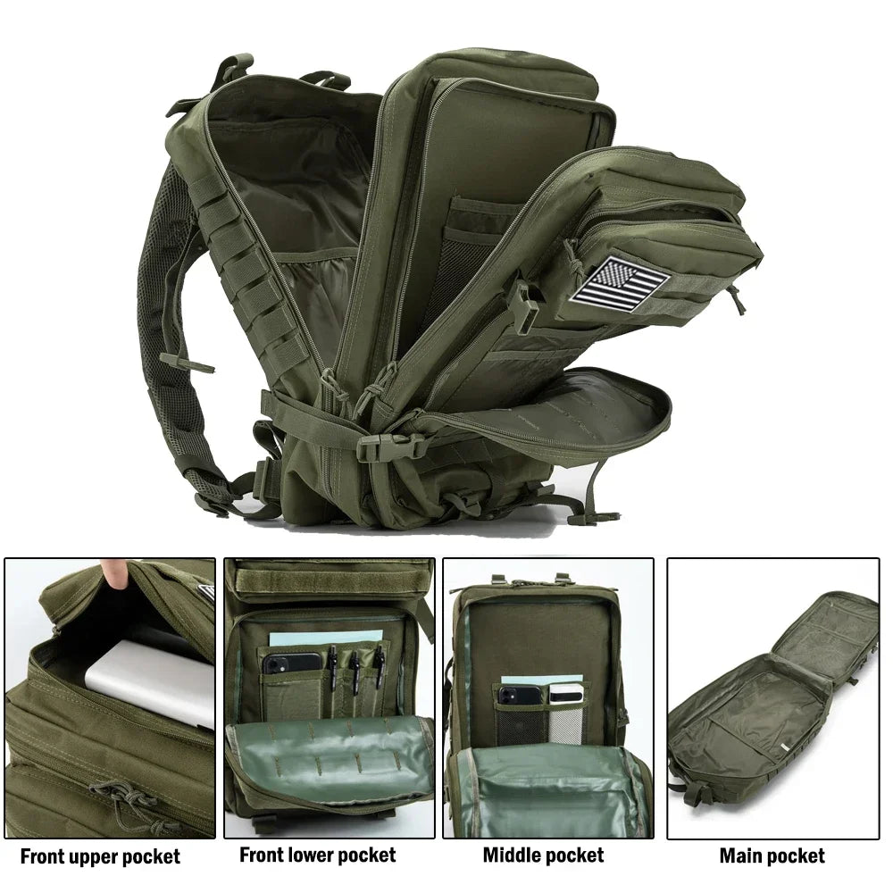 45L Tactical Backpack Large Capacity  Rucksack