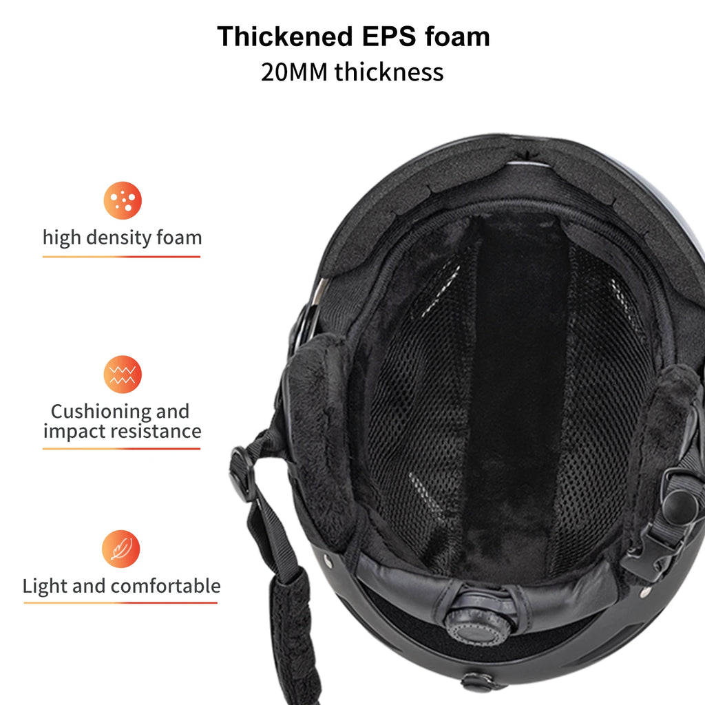 UMUSEEKER Ski Helmet Lens Integrated Anti-Fall And Anti-Impact Adult And Youth Snowboard And Double Board Ski Helmet Snow Helmet