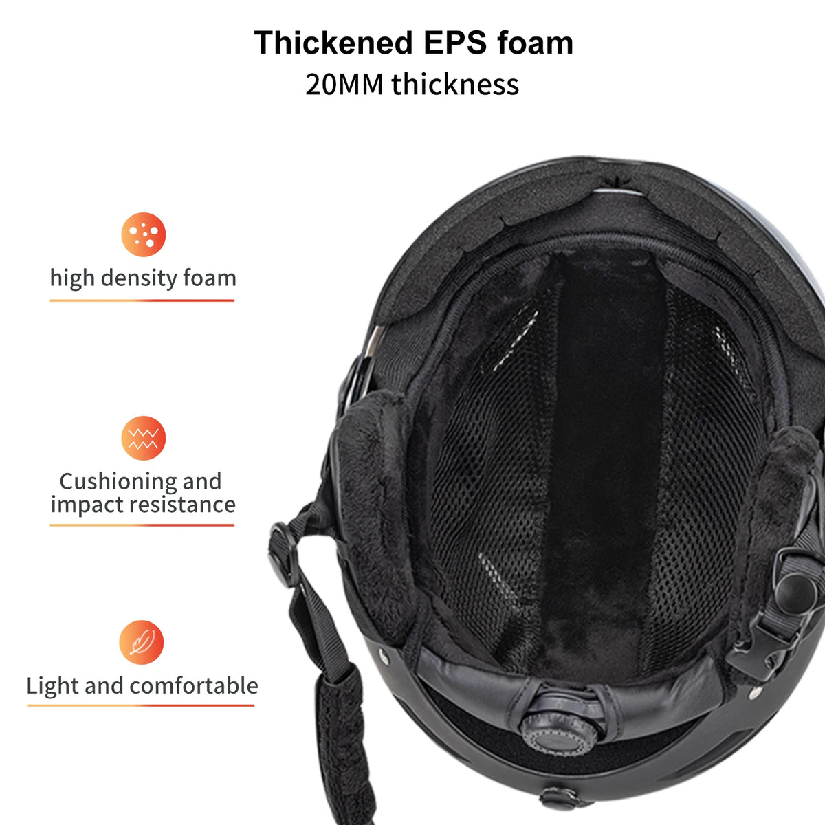 UMUSEEKER Ski Helmet Lens Integrated Anti-Fall And Anti-Impact Adult And Youth Snowboard And Double Board Ski Helmet Snow Helmet