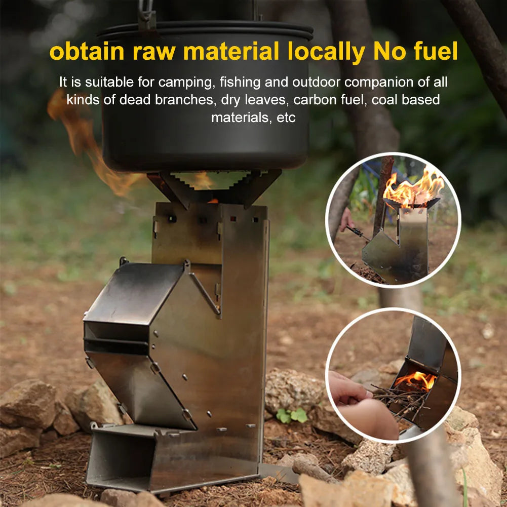 BBQ Rocket Stove Stainless Steel
