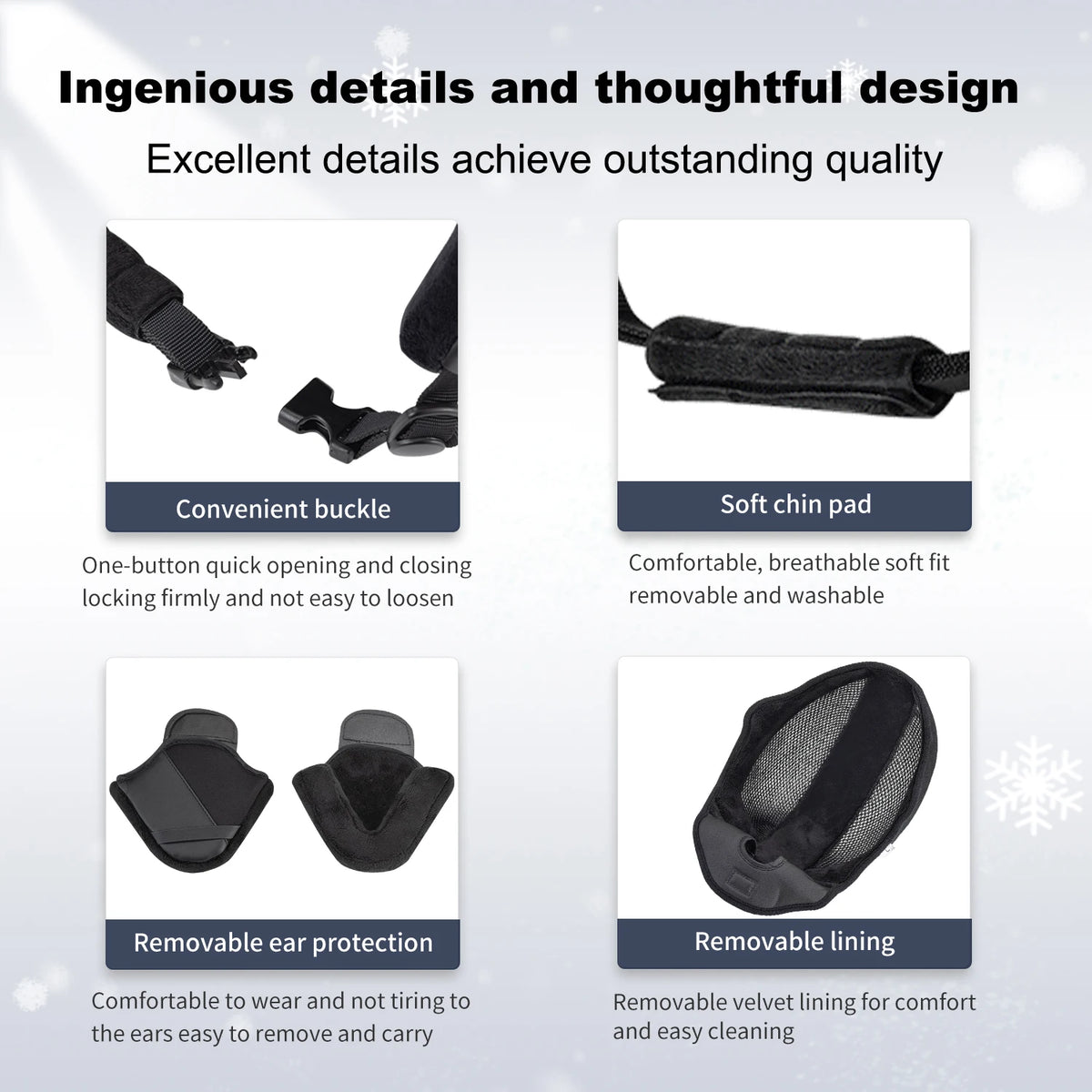 Helmet and Mirror Integrated Ski Helmet