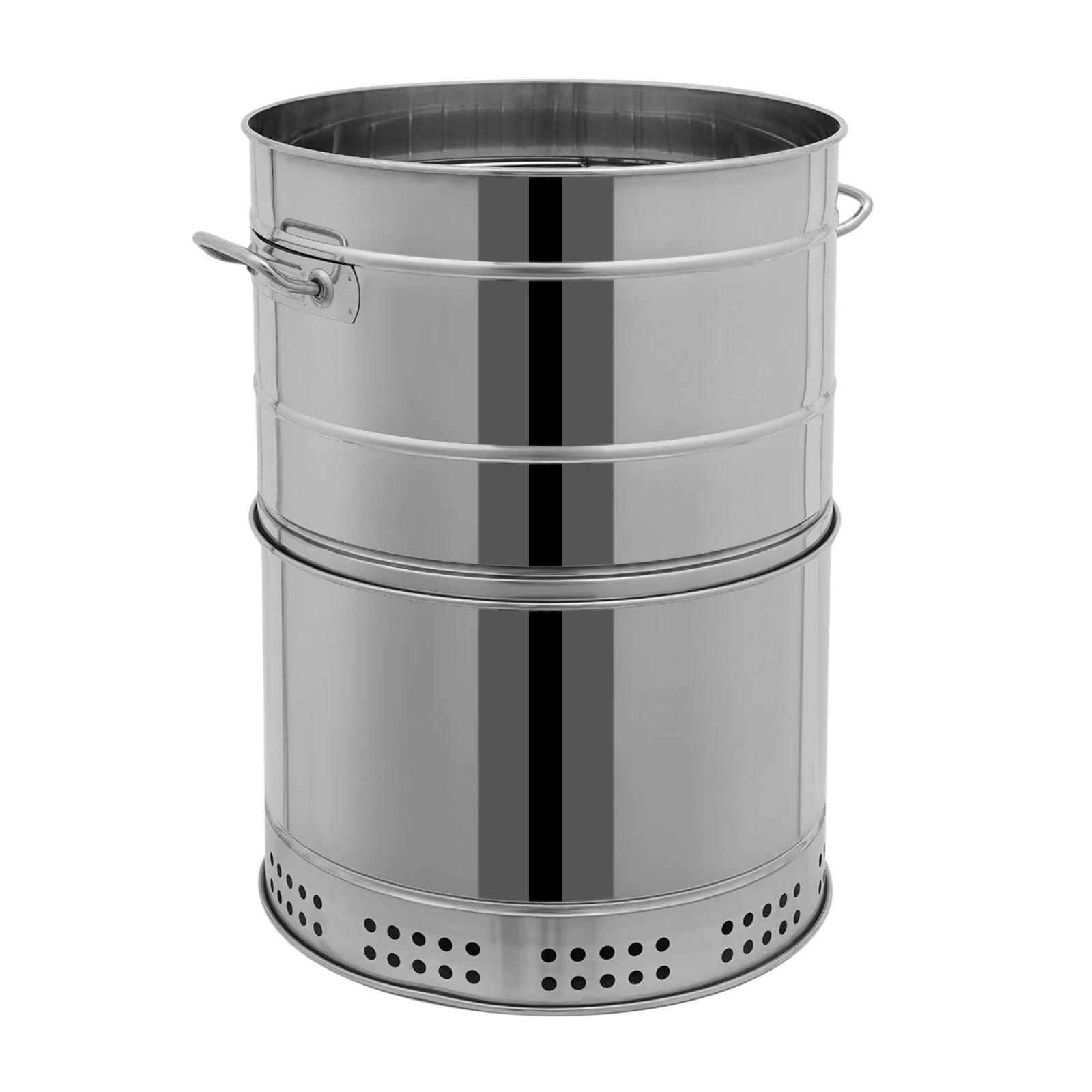 Portable Charcoal Grill, Stainless Barbecue Grill Barrel,