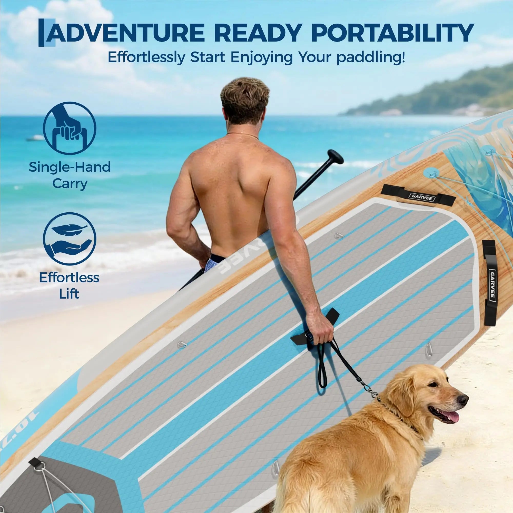 nflatable Paddle Board, Inflatable Stand Up Paddleboards with Premium SUP Accessories, High Weight Capacity, Large Paddle