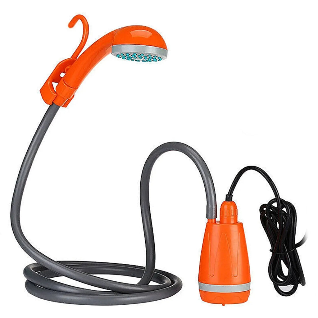 Portable Camping Shower with Long Power Cable 12V Water Shower 169.07oz/min Pump Effluent Rate Outdoor Showers Camping Trips