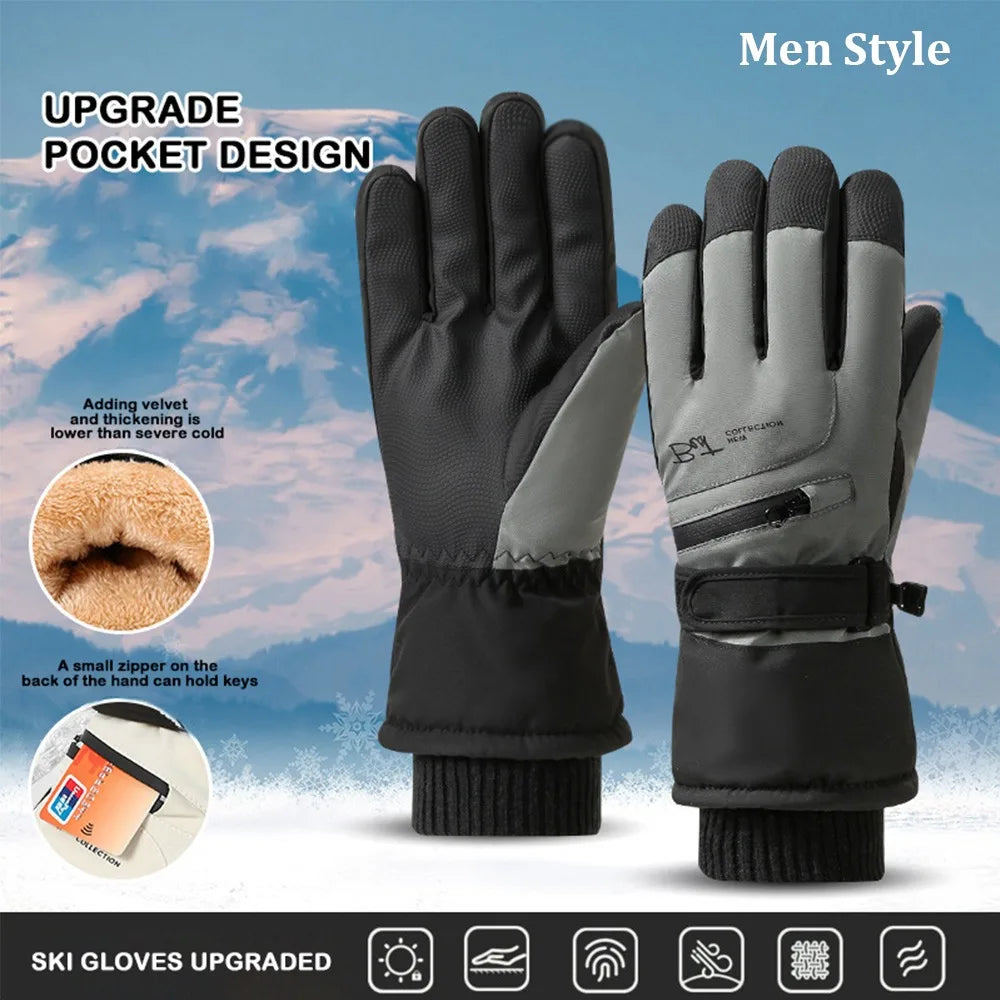 Windproof Skiing Gloves for Sports Cycling, Motocycle,Full Palm Gloves, Touch-screen
