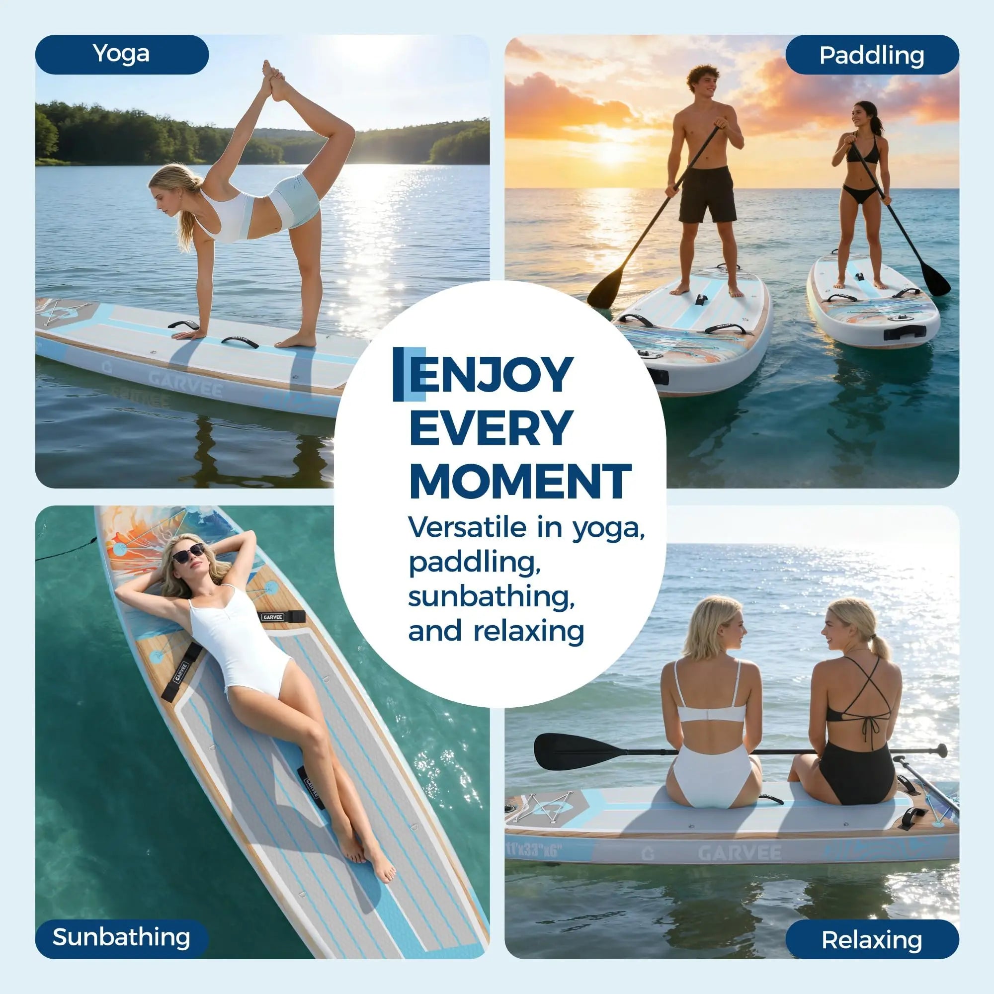 nflatable Paddle Board, Inflatable Stand Up Paddleboards with Premium SUP Accessories, High Weight Capacity, Large Paddle