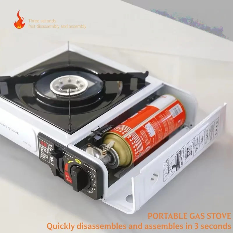 Portable camping barbecue stove, suitable for various activities such as camping and home cooking; lightweight cartridge stove