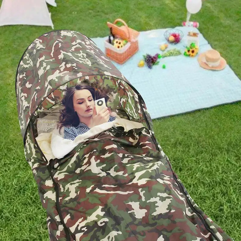 Portable Camping Sleeping Bag Lightweight And Waterproof Backpacking Net Sleeping Bags Cover For Outdoor Traveling Hiking