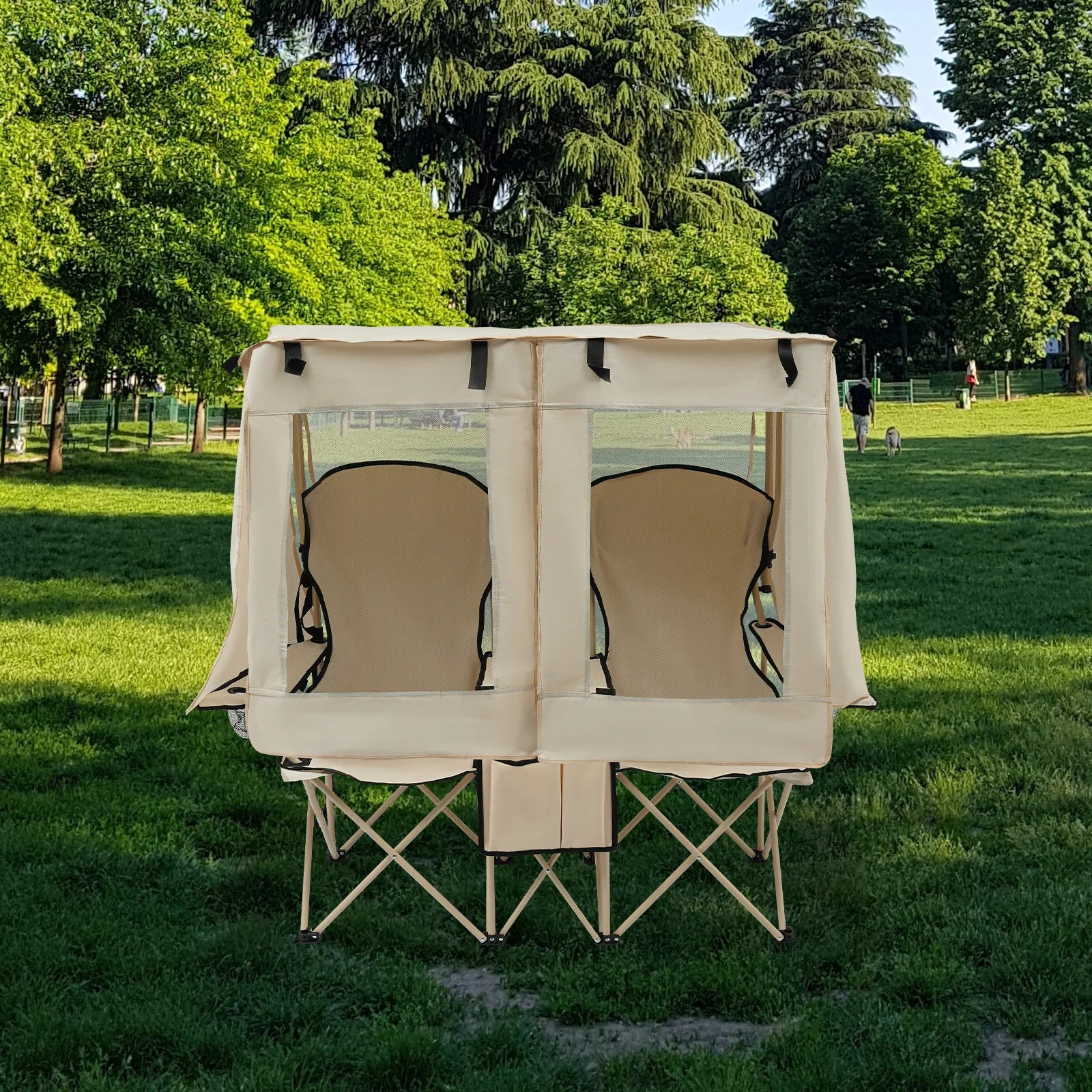 Double Camping Chair with Canopy