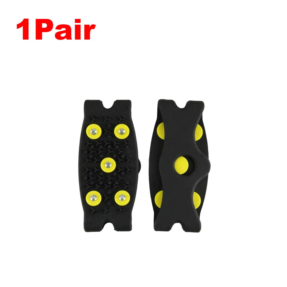 1-10Pair 5-Stud Anti Slip Crampons