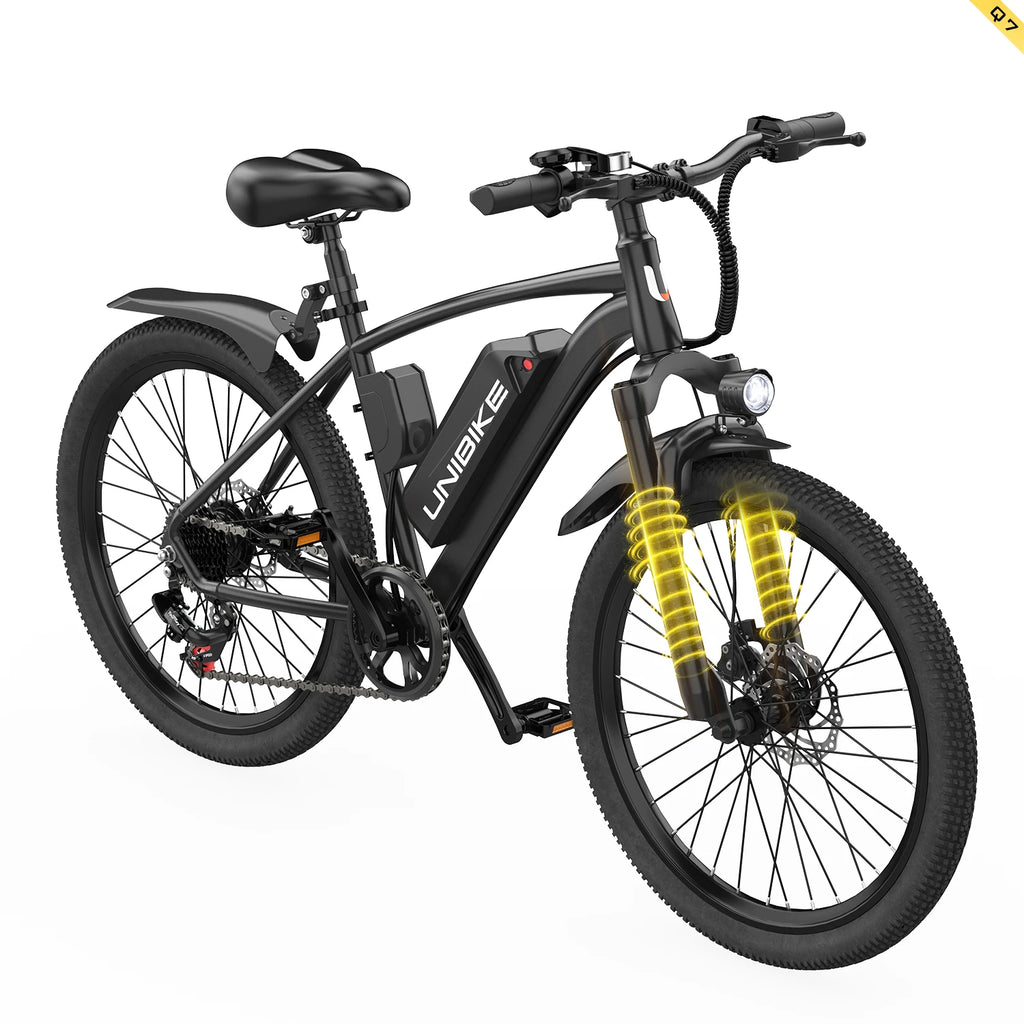 Aairsk Q7 Adult E-bike 26 Inch Fat Tire E-Mountain bike Off-road Electric bicycle 400W Motor 36V 10Ah Battery Electric Bike