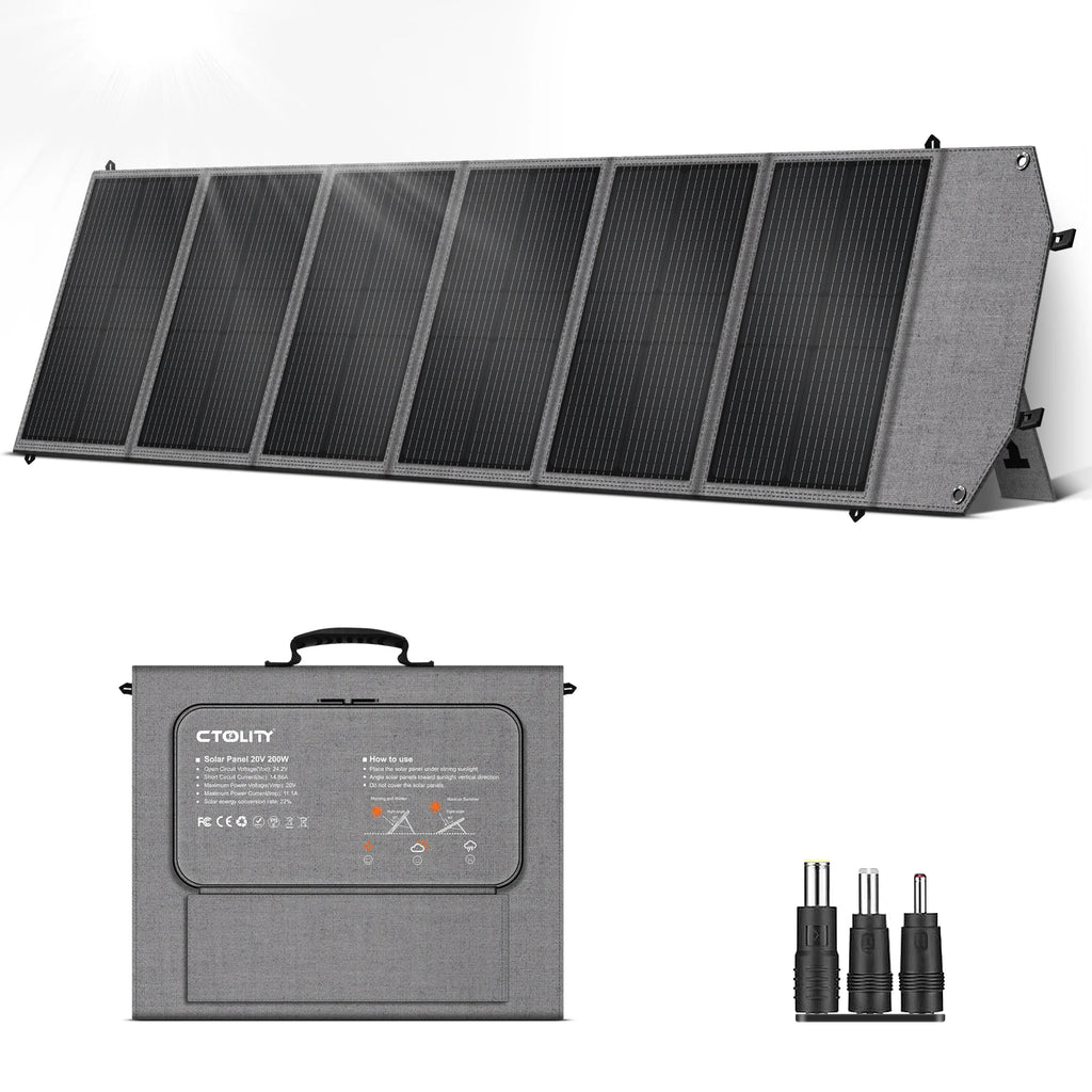 200W Foldable Solar Panels USB TYPE-C Port