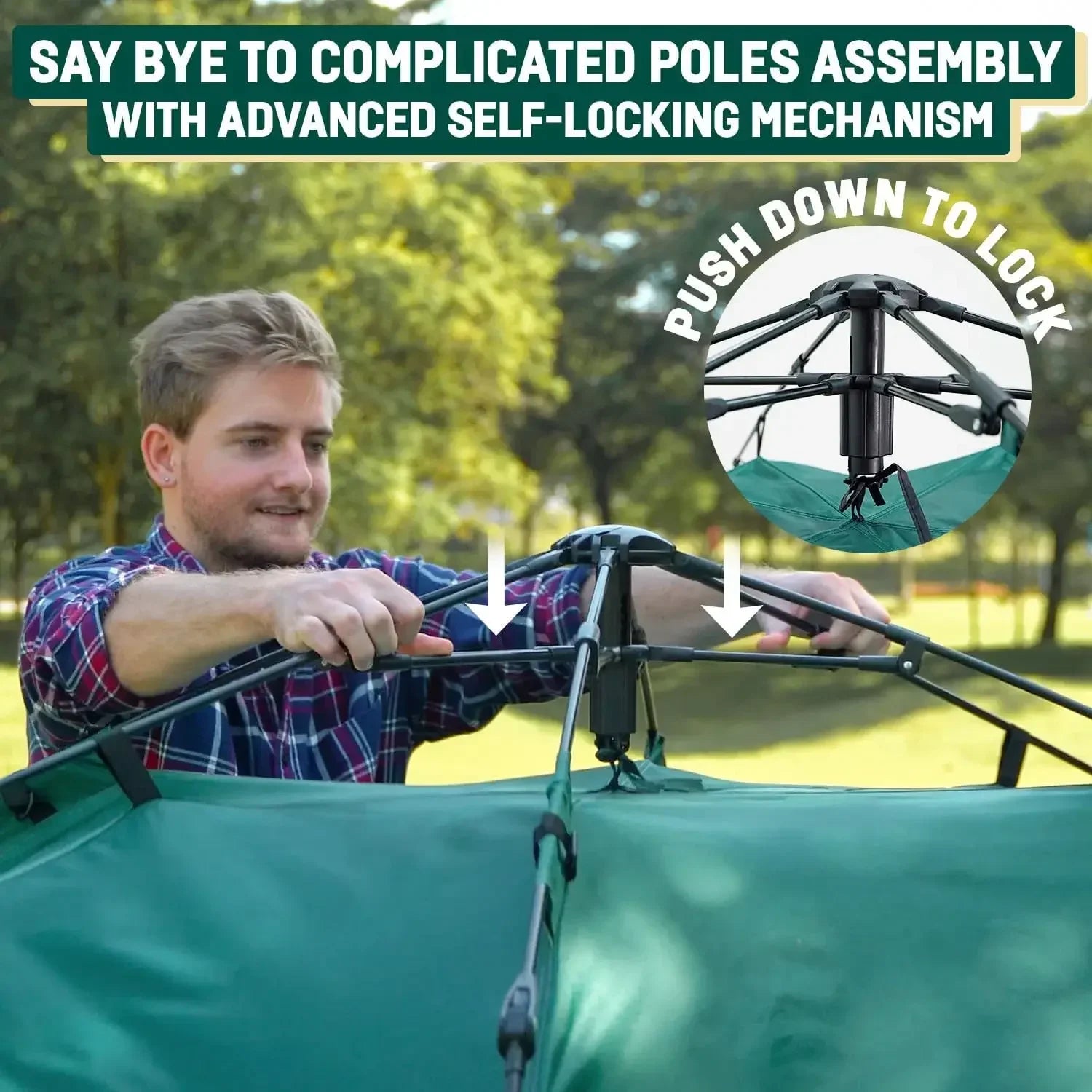 Second Tent - 3 Sec Instant Pop Up  Easy and Quick Setup Camping 1 Person Setup Waterproof Double Layer