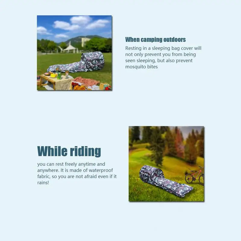 Portable Camping Sleeping Bag Lightweight And Waterproof Backpacking Net Sleeping Bags Cover For Outdoor Traveling Hiking