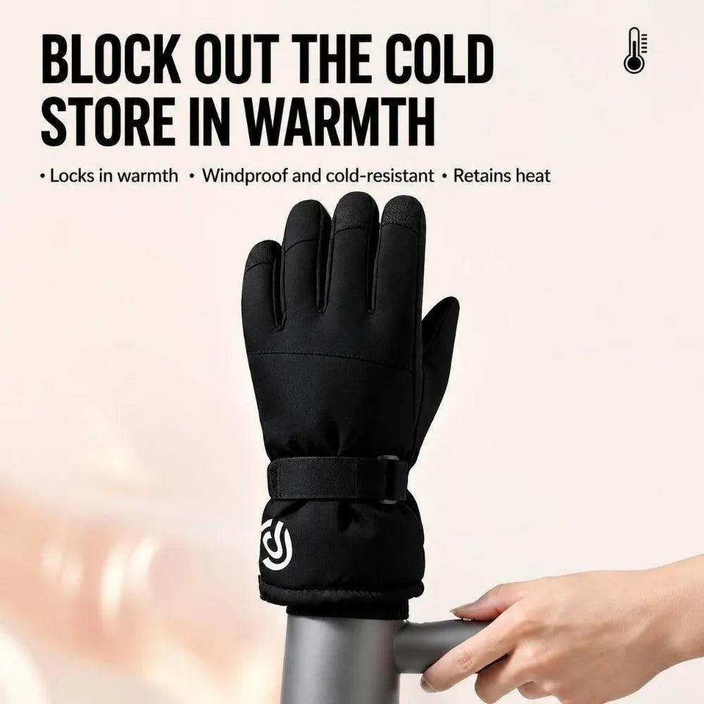 Universal Windproof Skiing Gloves Cold-proof Thickened Snowboard Gloves Touch-screen Water Resistant Snow Gloves for Men Women