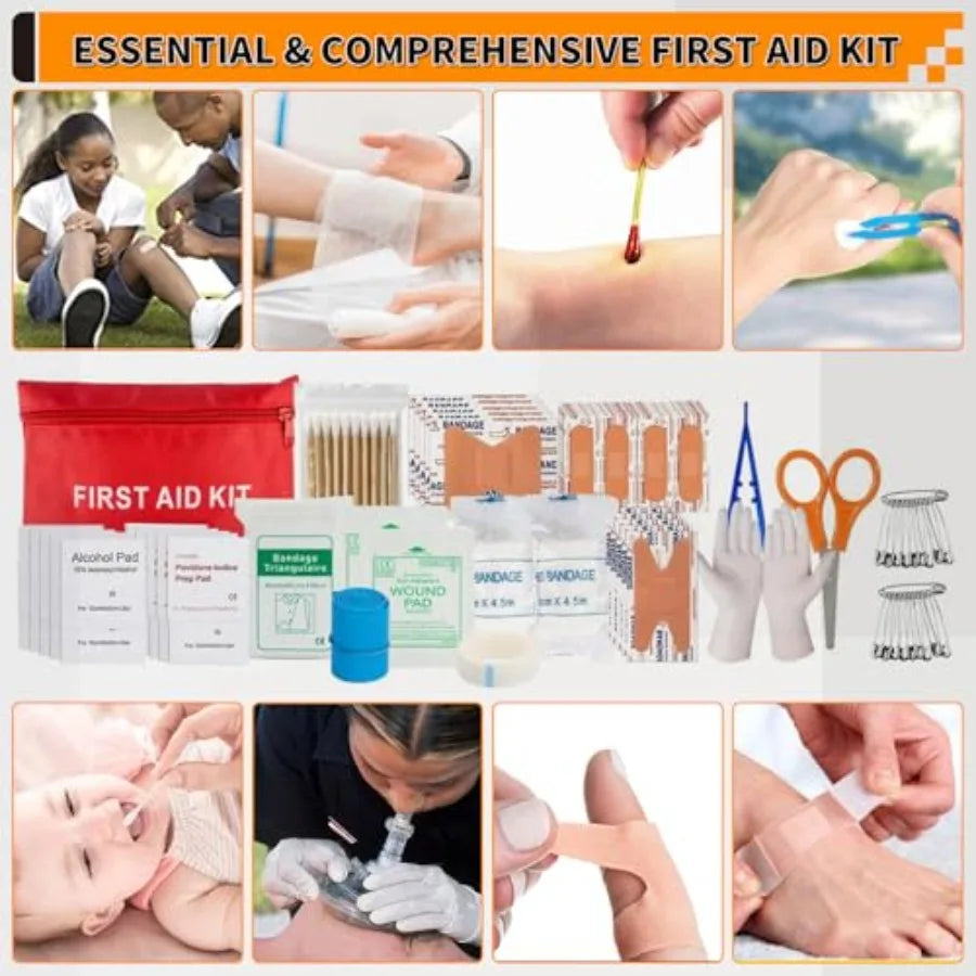 Survival Kit Gifts for Men Women Teen Boys 252 pcs Survival Gear and Equipment Mini First Aid Kit for Car Home Emergency Kit wi