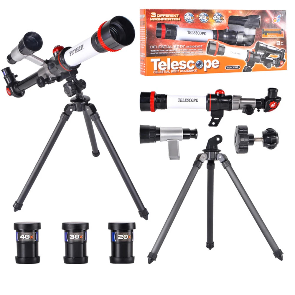 High Magnification Professional Astronomical Telescope Kids Experiment Monocular Stargazing Binoculars Teaching Aids