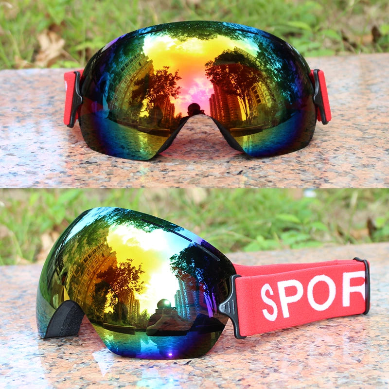 LIGHTWEIGHT Professional Ski Goggles Men UV400 Adult Anti-fog Snowboard Skiing Glasses Women Ultra-light Winter Snow Eyewear