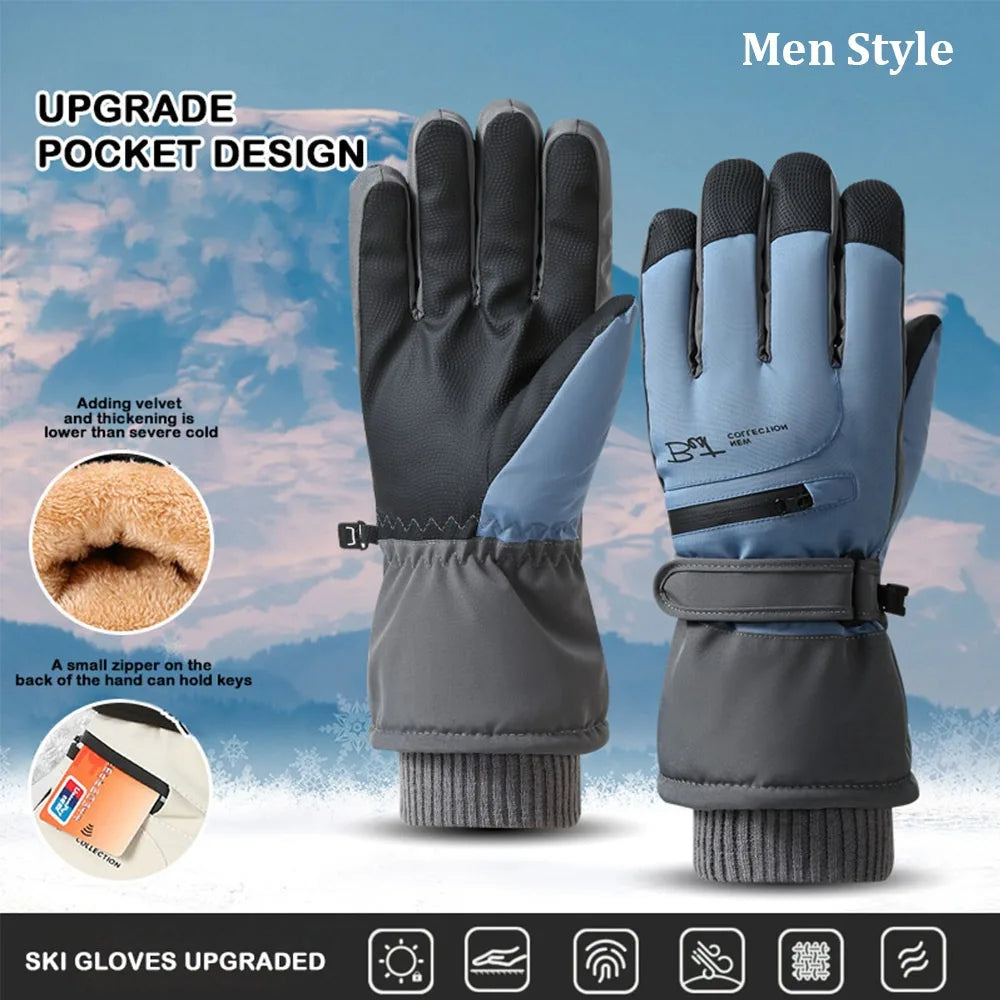 Windproof Skiing Gloves for Sports Cycling, Motocycle,Full Palm Gloves, Touch-screen