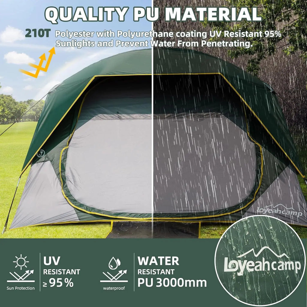 Tents 4 Person Camping Tent, Easy Setup Waterproof Family Tents for Camping, Portable Dome Tent for