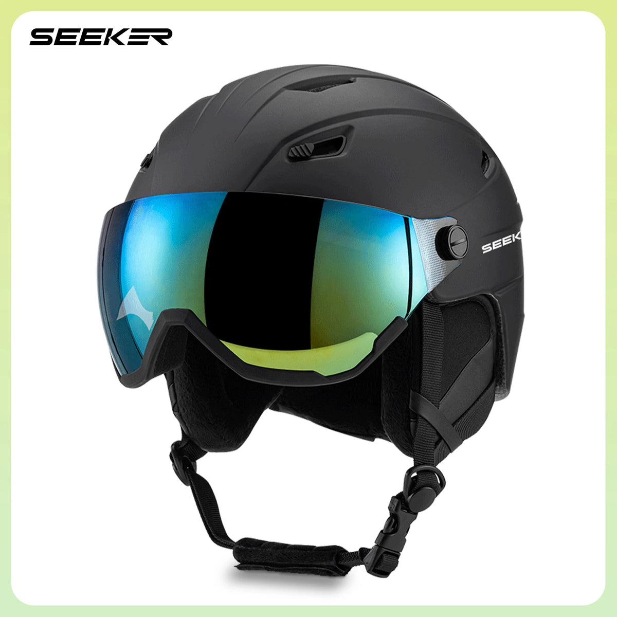 Helmet and Mirror Integrated Ski Helmet