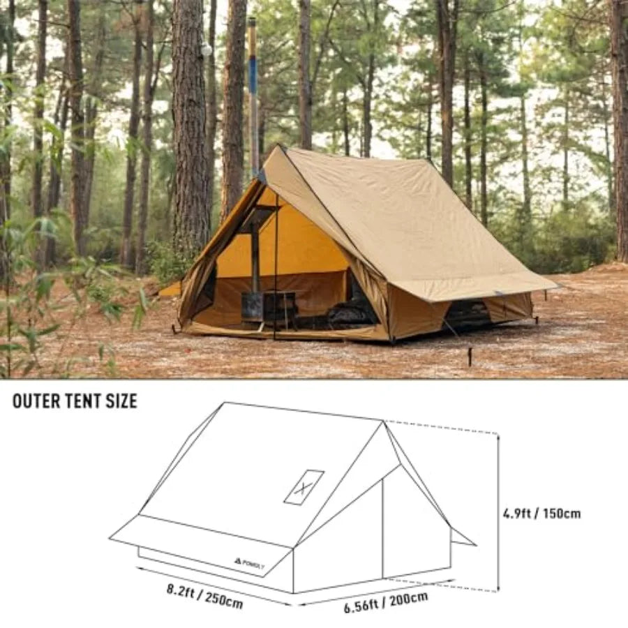 Tent Chalet Portable Wall Tent with Stove Jack