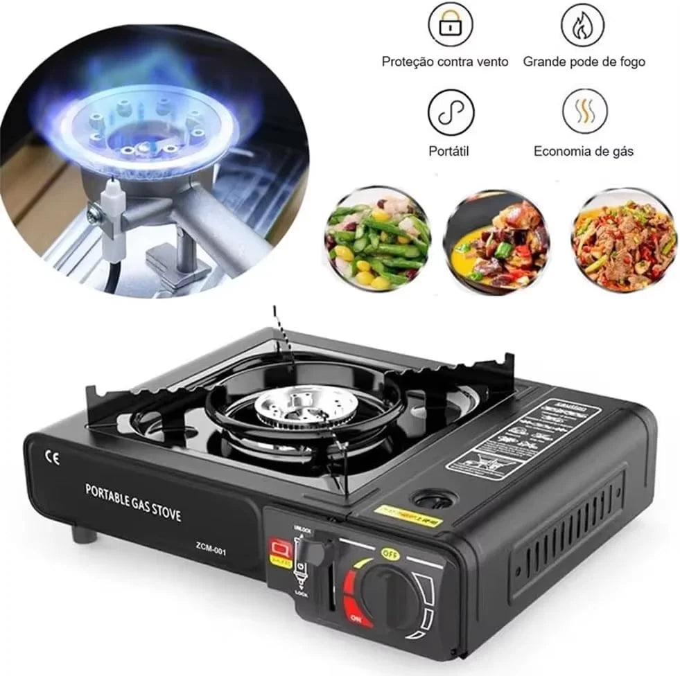 Portable camping barbecue stove, suitable for various activities such as camping and home cooking; lightweight cartridge stove