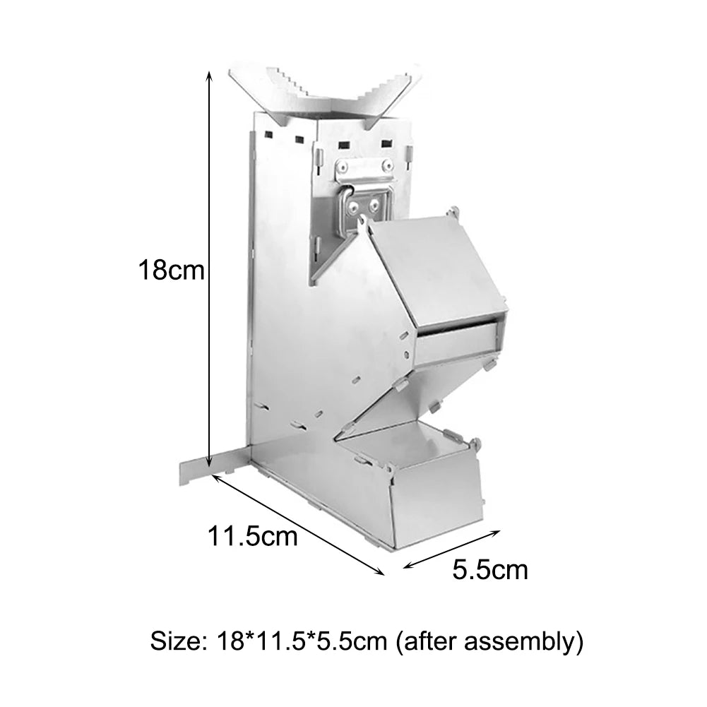BBQ Rocket Stove Stainless Steel