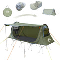 Night Cat Pop-up Camping Tent: 1 Person Tent Waterproof Instant Easy Setup Tunnel Tent Fits for Camping Cot (Excluded)