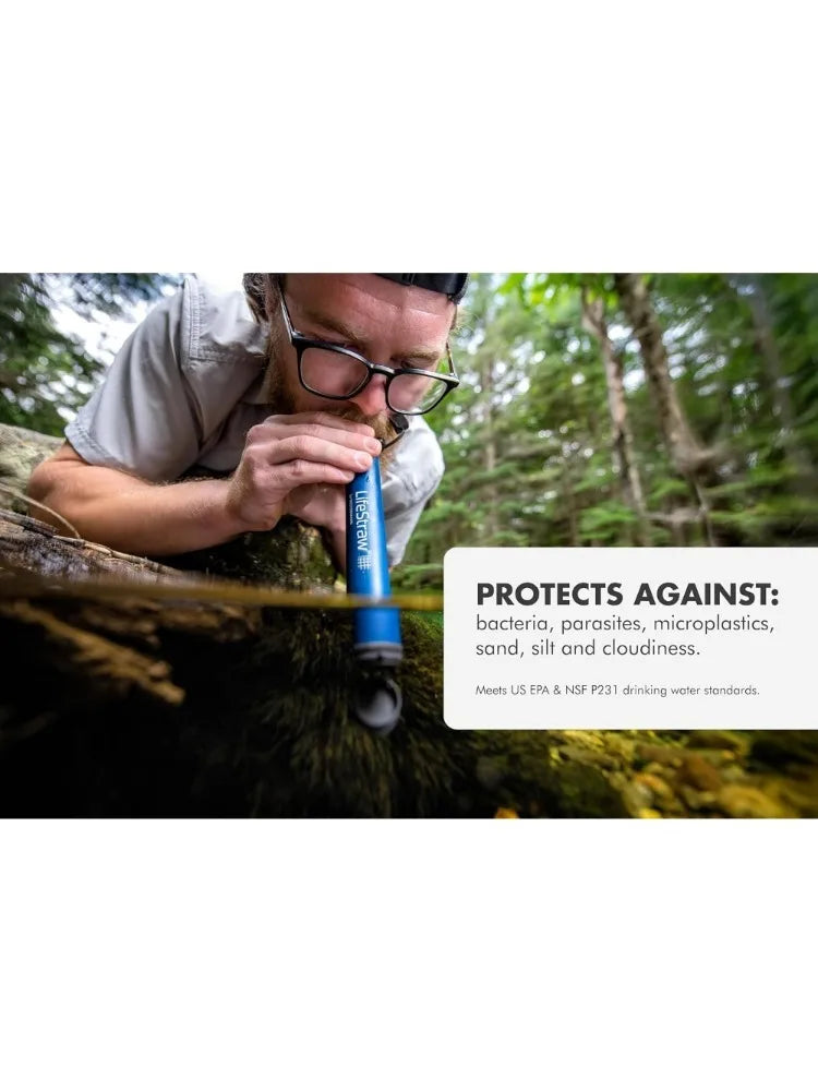 Personal Water Filter for Hiking, Camping, Travel, and Emergency Preparedness