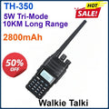 2800mAh 5W for TYT WALKIE TALKIE UHF VHF TH-350 TRI BAND Two way radio Scramber Roger FM transceiver walkie talkie profesional