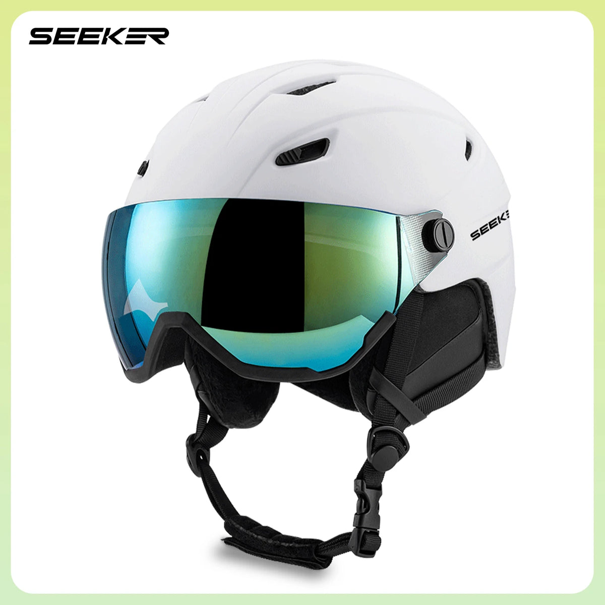 Helmet and Mirror Integrated Ski Helmet