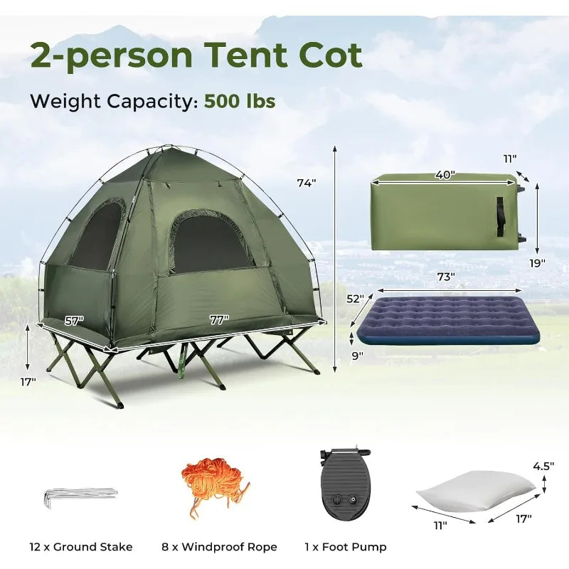 GYMAX Tent Cot