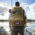 52L Fishing Tackle Backpack with Rod Holders amp 4 Tackle Boxes, Large Tackle Bag for Gear Storage with Rain Cover